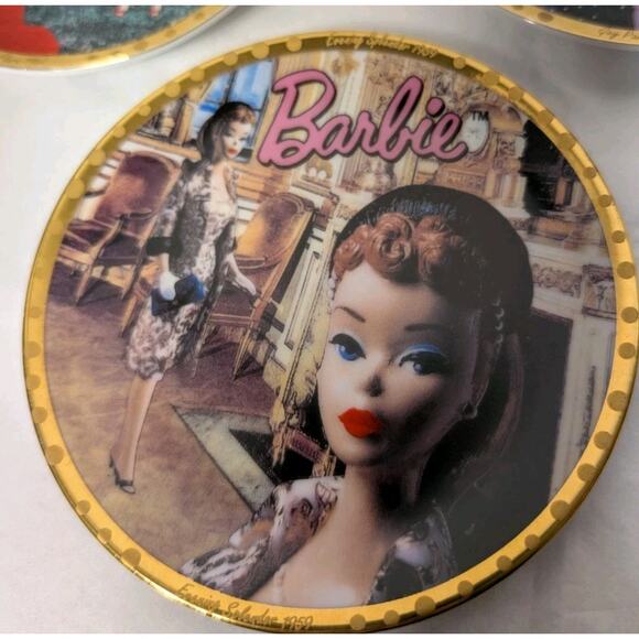 Vintage Barbie Mini Collector Plates 1993 With Love 3 Included - Picture 4 of 6